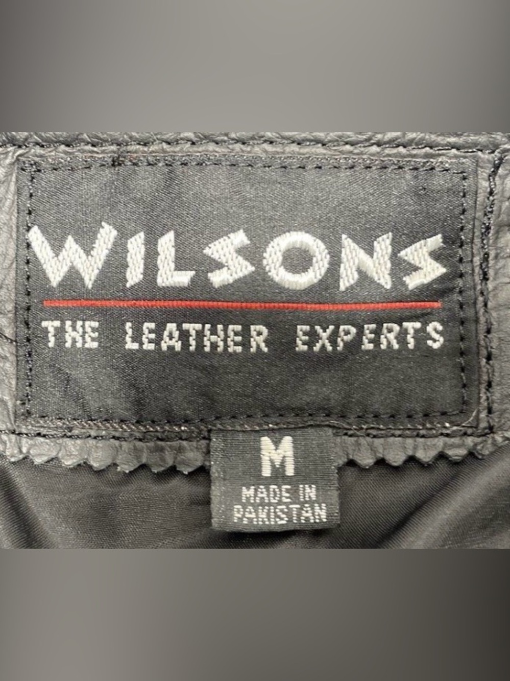Vintage 80’s Wilson Cropped Leather Moto Jacket w/Belt, Pockets, Zippers   Sz M - Picture 2 of 5